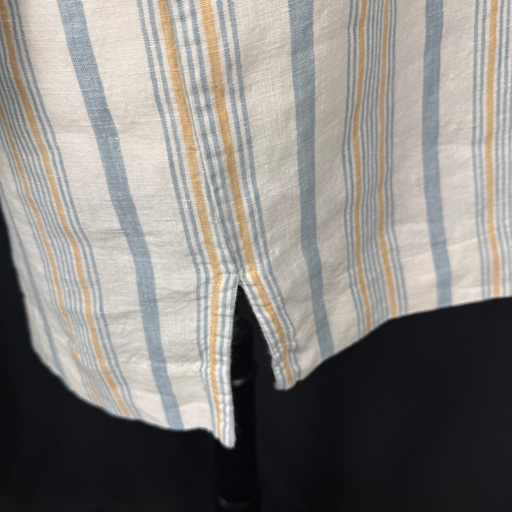 Faherty Beach Days 100% Linen Luciano Stripe Coastal Tunic Dress Sz S - Picture 5 of 14